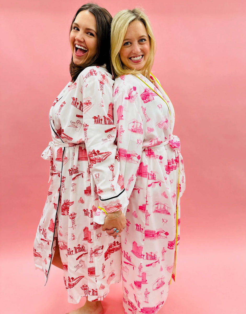 Lubbock Katie Kime Toile Robe - Red – The Maj Boutique