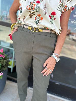 CHLOE SLIM LEG- MOSSTONE