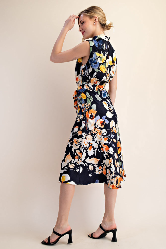 Navy Floral Dress