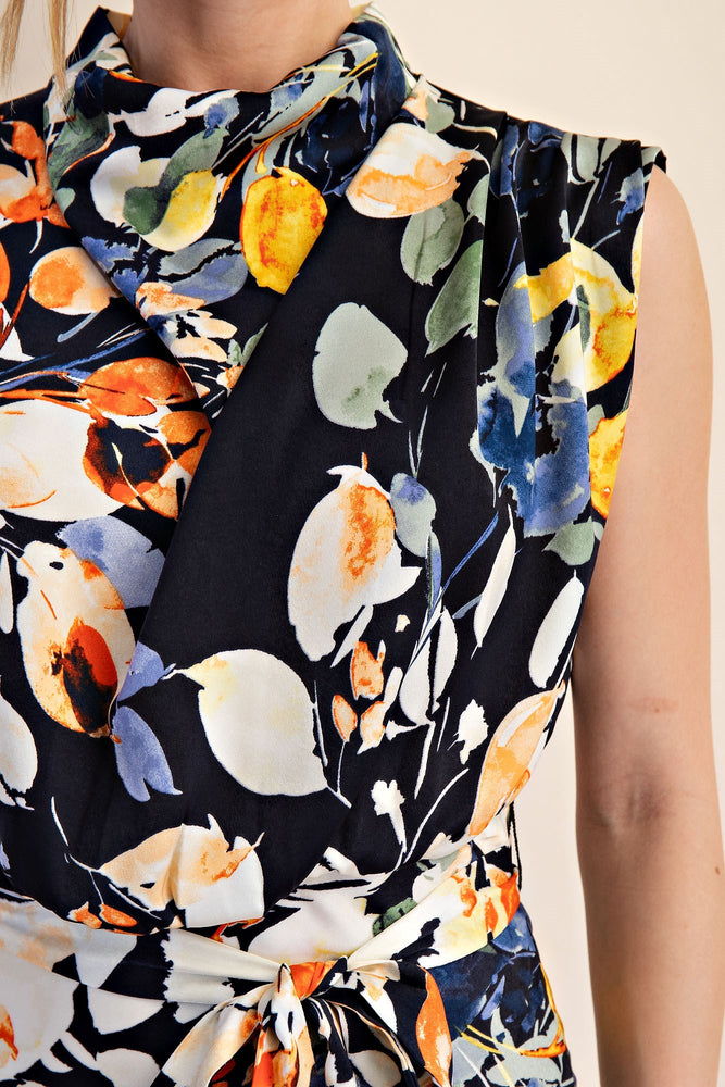Navy Floral Dress