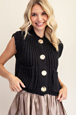 Gold button Sweater
