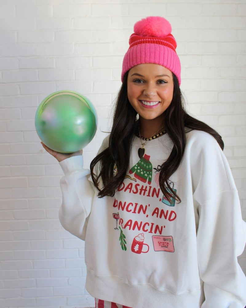 Dashin Dancin Prancin Crop Sweatshirt