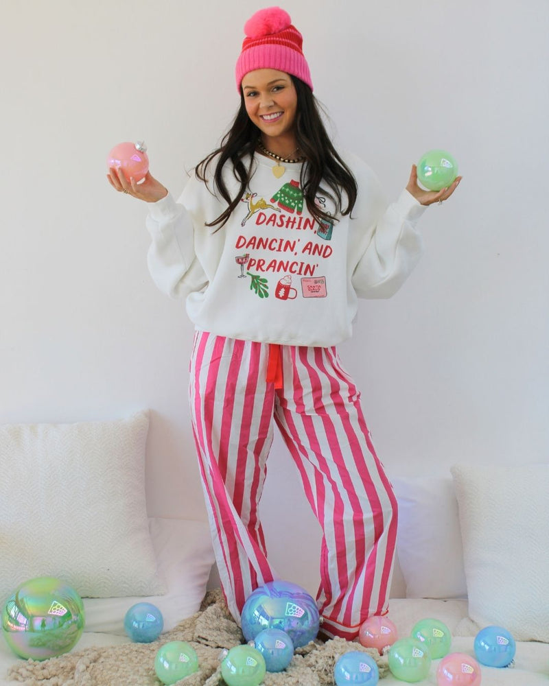 Dashin Dancin Prancin Crop Sweatshirt