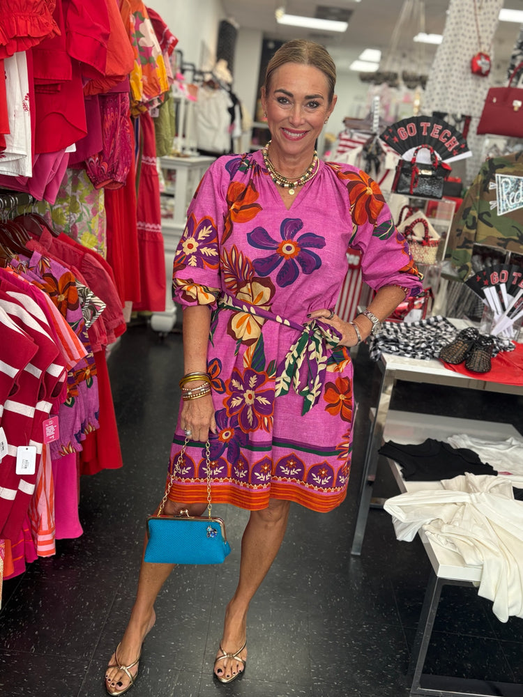 Gia Dress- Mauve Blossom