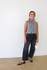 Bridget Top - Black Gingham