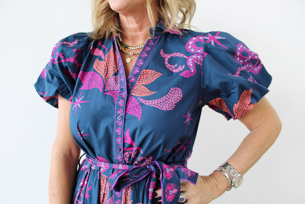 Della Dress- Midnight Mosaic