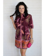 Ava Dress- Wine Flora