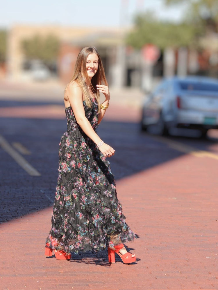 whisper Bloom Tube Maxi Dress