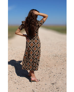 Jacquard Sweater Midi Dress