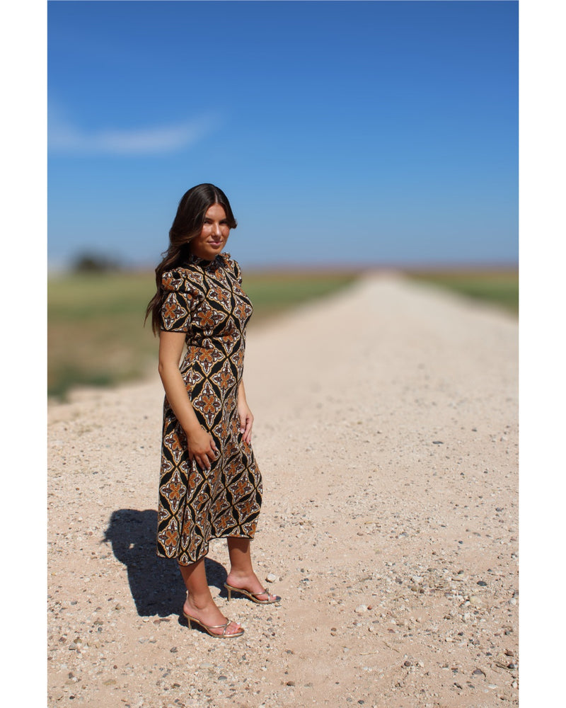 Jacquard Sweater Midi Dress