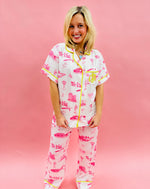 Lubbock Katie Kime Toile Pajama Pant - Magenta