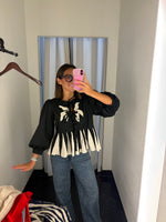 Cheerful Top - Black and white