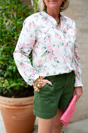 Jane High rise shorts- Olive
