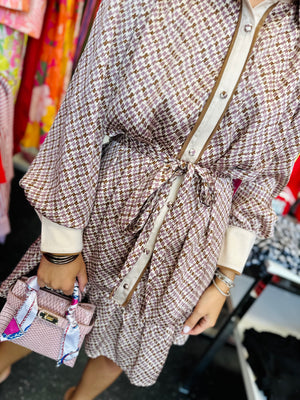Geo Lavender Print Dress