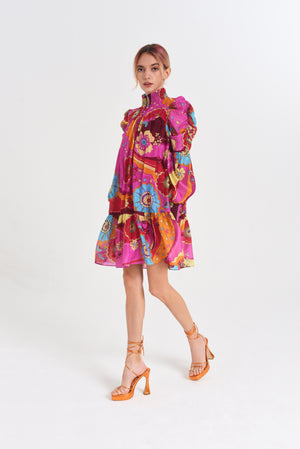 Magenta Multi Dress