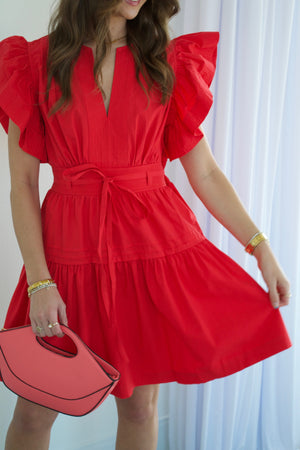 Flutter Sleeve Gameday Dress