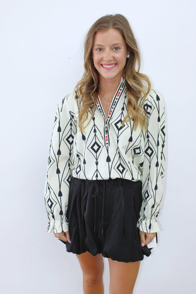 Ashley Top- Arrow Motifs