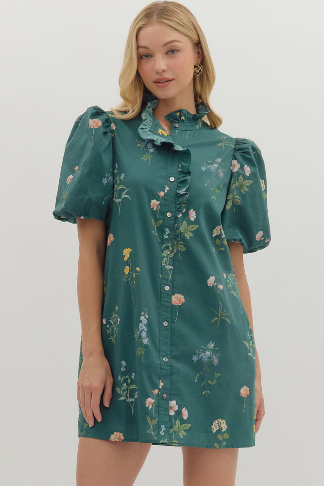 Teal Garden Dress