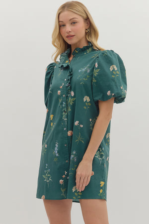 Teal Garden Dress