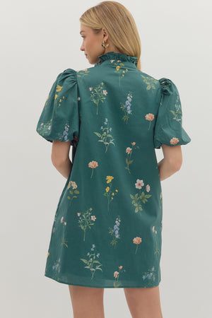 Teal Garden Dress