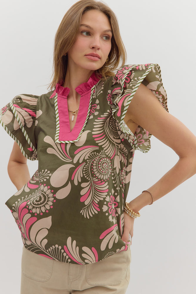 Pink Fields Top