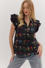 Midnight Flower Top