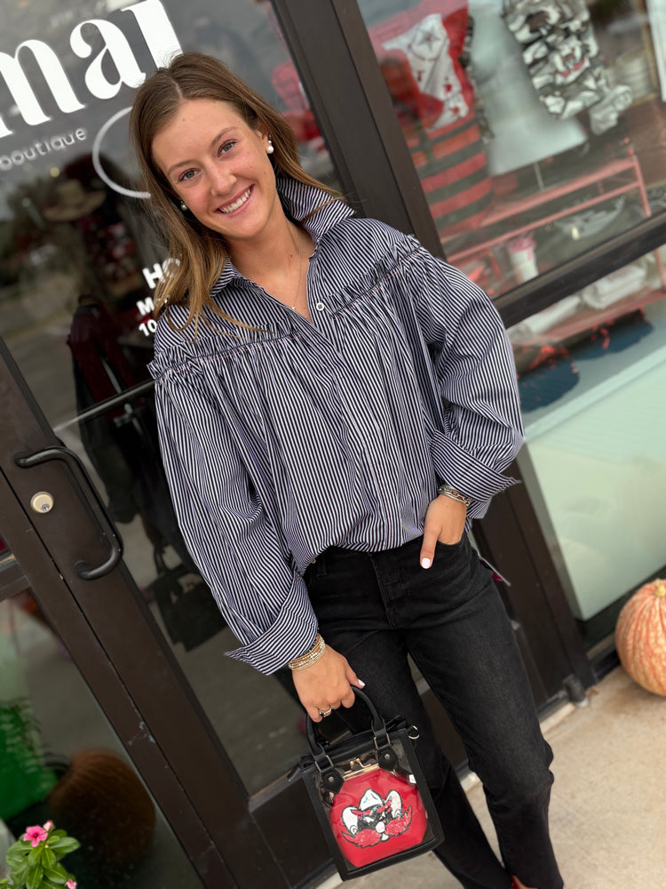 Miriam Top - Black Stripe