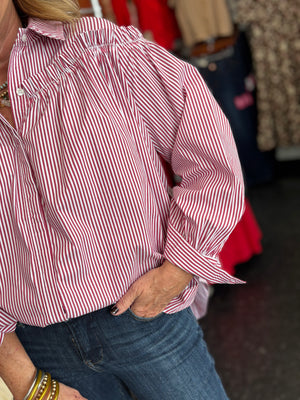 Miriam Top - Red Stripe