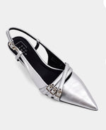 The Silver Kitten Heel