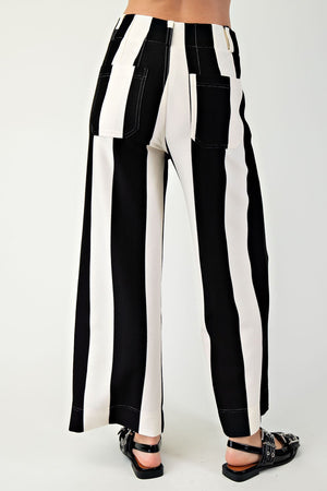 Striped Wide Leg Pant