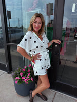 Polka Dot Kimono Short Set