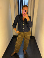 Top-Stitch Denim Top
