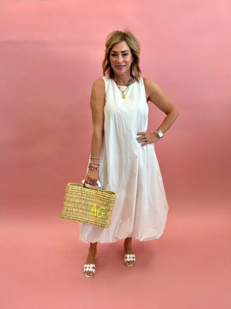 Bubble Hem Midi Dress
