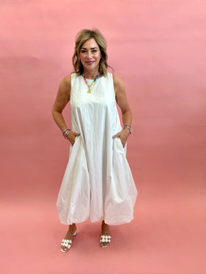 Bubble Hem Midi Dress