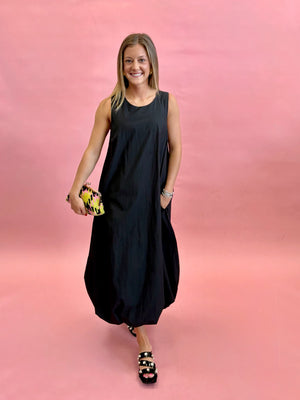 Bubble Hem Midi Dress