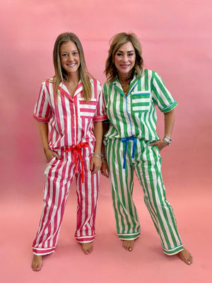 Pink Stripe PJ Set