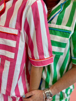 Pink Stripe PJ Set