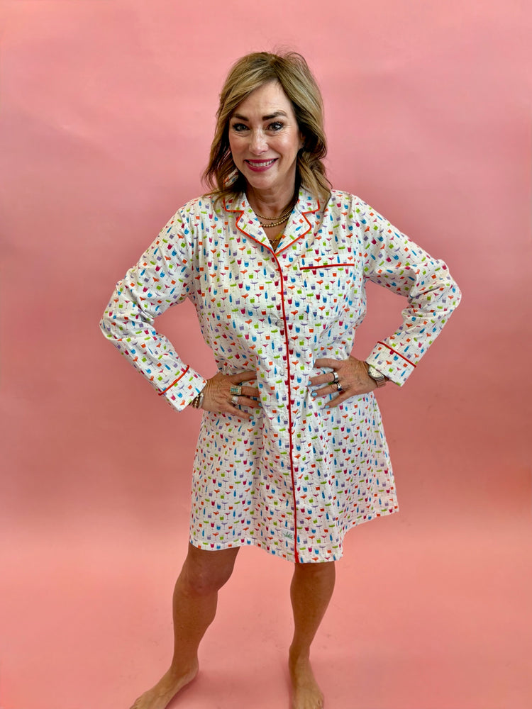 Cocktail PJ Sleep Shirt