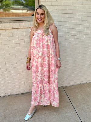 floral Eyelet Maxi dress