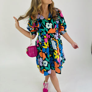 Floral Poplin Dress