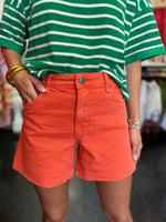 Jane High-Rise Shorts - Tangerine