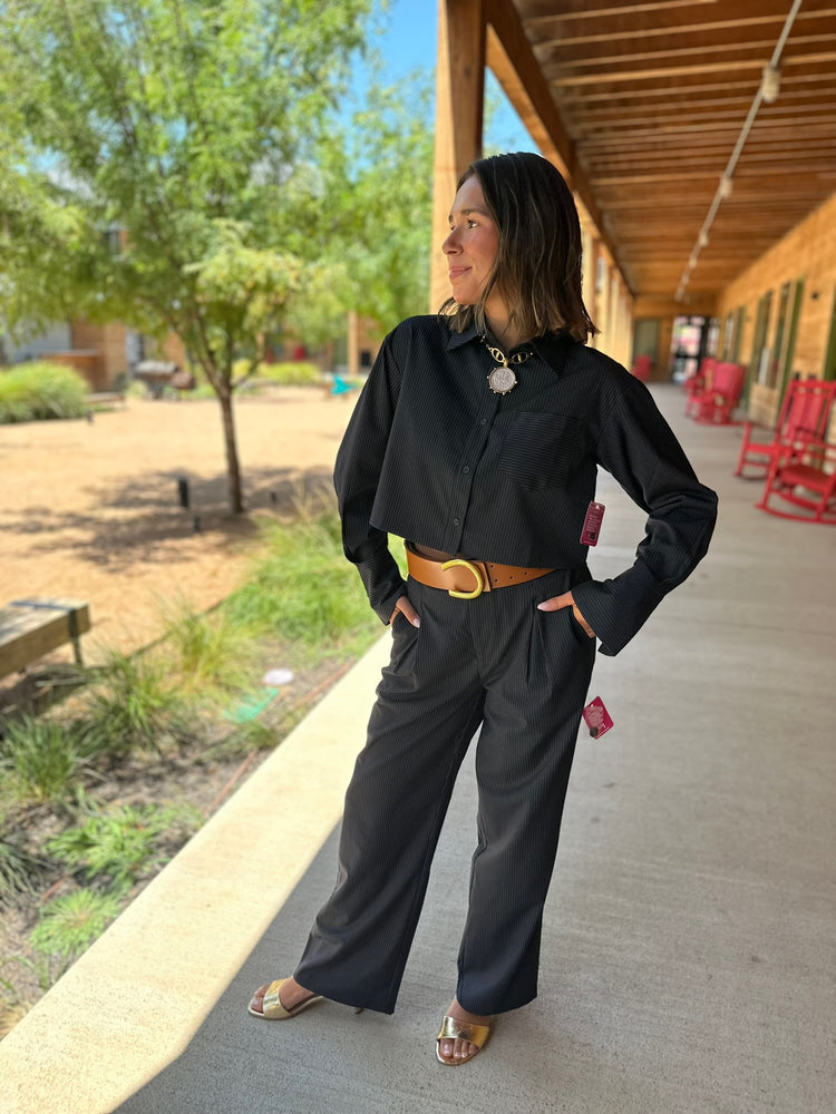 The Pinstripe Top