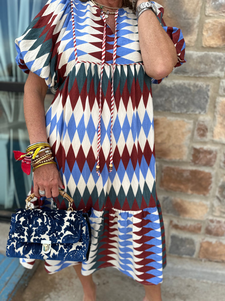 Burgundy Mix Dress