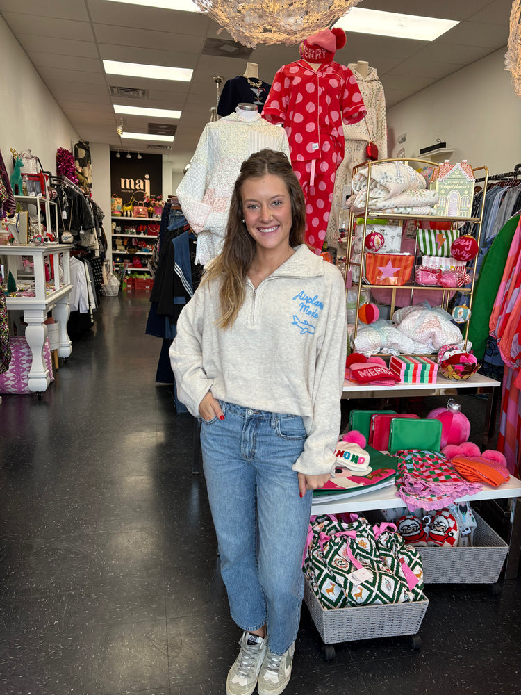 Airplane Mode Cropped Half-Zip