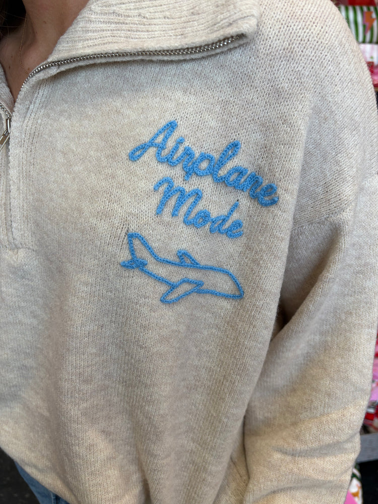 Airplane Mode Cropped Half-Zip