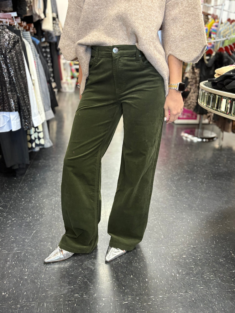 Jean High Rise Clean-Leafy Green