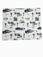 Lubbock Katie Kime Toile Tea Towel - Black