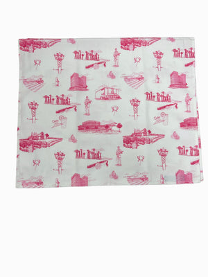 Lubbock Katie Kime Toile Tea Towel - Magenta