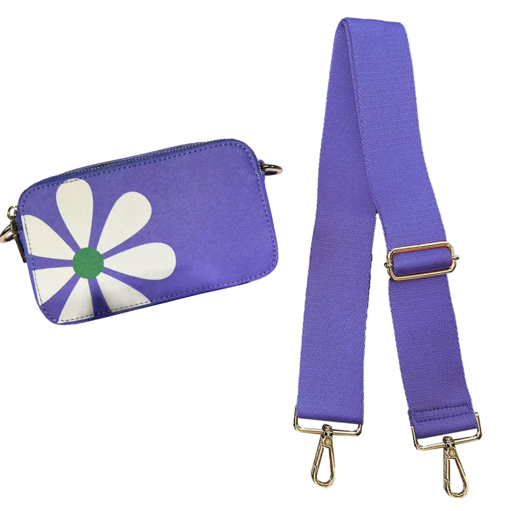 Flower Bag & Strap - Purple