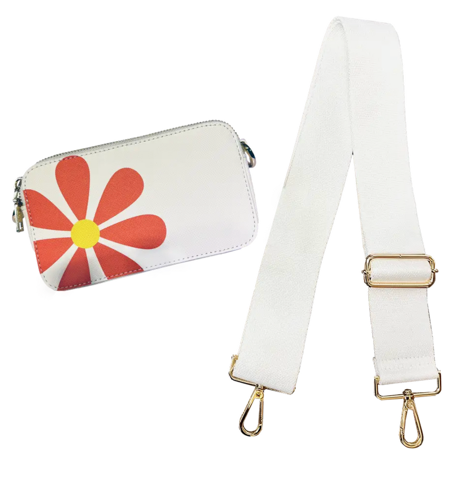 Flower Bag & Strap - White